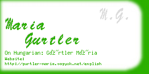 maria gurtler business card